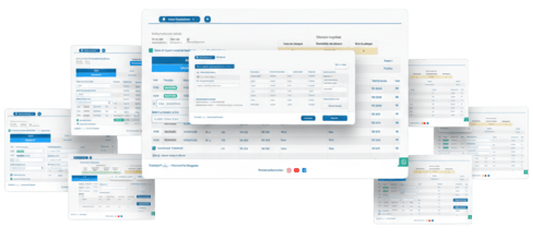 Easygestor screens for management, sales and invoicing